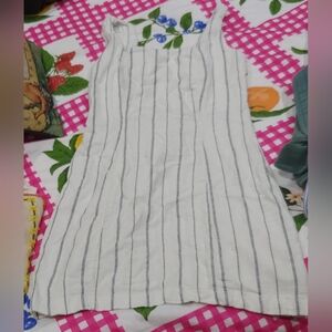 Old Navy White and Blue Sleeveless Sundress